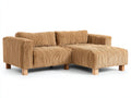 Sofás de esquina tapizado 250x165x86 cm - marrón claro - diseño moderno con chaise longue