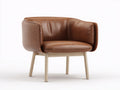 Sessel Kunstleder Holzgestell 74 x 68 x 78 cm Braun Modernes Design mit Armlehnen