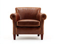 Sessel Kunstleder Holzgestell 82 x 78 x 85 cm Braun Modernes Design mit Armlehnen