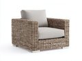 Sillones de ratán 96x89x81 cm - marrón grisáceo-beige - diseño contemporáneo con reposabrazos para terraza y jardín