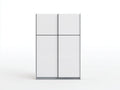 Kleiderschrank Schrank aus Holzwerkstoff 120 x 50 x 200 cm Weiß Modernes Design mit 4 Türen