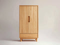 Kleiderschrank aus Massivholz 80x40x180 cm - Eichenfarbe - Moderner Schrank mit 2 Türen und 1 Schublade