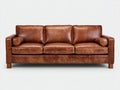 3 Sitzer Sofa 225x90x80 cm - Kunstleder in Braun - modernes Wohnzimmer Sofa