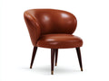 Sessel Lederoptik 80x75x75 cm - Braun - Moderner Loungesessel mit gepolsterter Sitzfläche